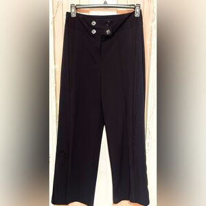 Worthington Black Wide-Leg Pants with Buttoned Waist